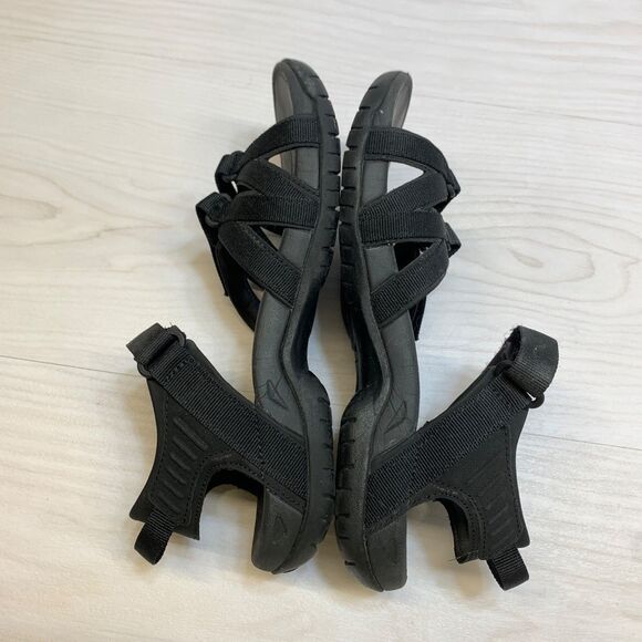 Teva Tirra Black/Black Strappy Sandal Women's Size 8 - Picture 2 of 10